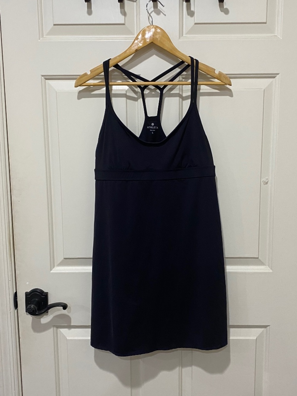 Athleta Black Strappy Back Athletic Dress – Size Large